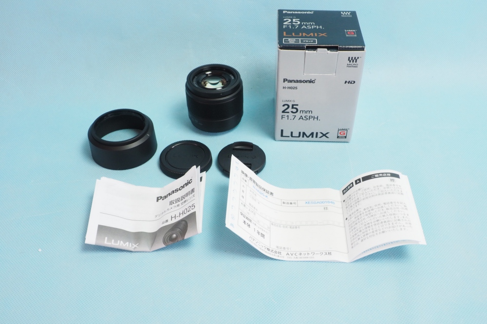 Panasonic マイクロフォーサーズシステム用 25mm F1.7 単焦点 標準レンズ LUMIX G ASPH. ブラック H-H025-K、買取のイメージ