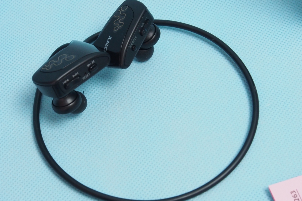 SONY ウォークマン Wシリーズ 4GB ヘッドホン一体型 防水タイプ ブラック NWD-W263/B + 専用ケース、その他画像１