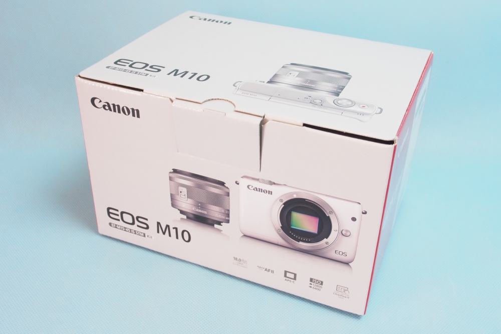 Canon ミラーレス一眼カメラ EOS M10 レンズキット(ホワイト) EF-M15-45mm F3.5-6.3 IS STM 付属 EOSM10WH-1545ISSTMLK、買取のイメージ