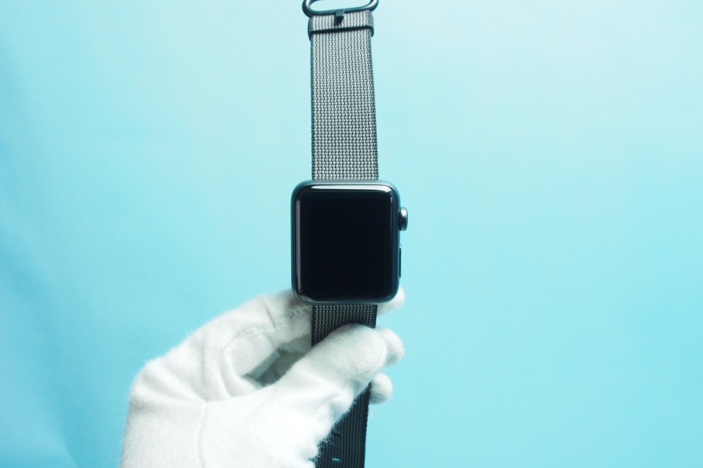 Apple Watch Series 2 38mm スペースグレイアルミニウム ブラックウーブンナイロンバンド MP0F2J/A、その他画像１