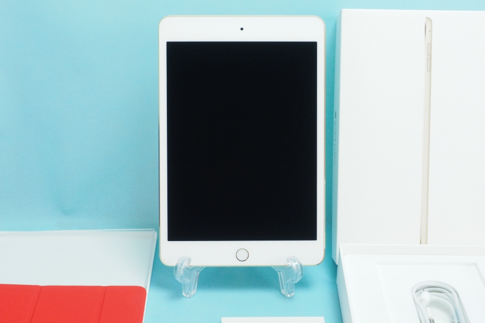 Apple iPad mini 4 Wi-Fiモデル 128GB MK9Q2JA ゴールド + 純正 スマートカバー MKLY2FE/A、その他画像１