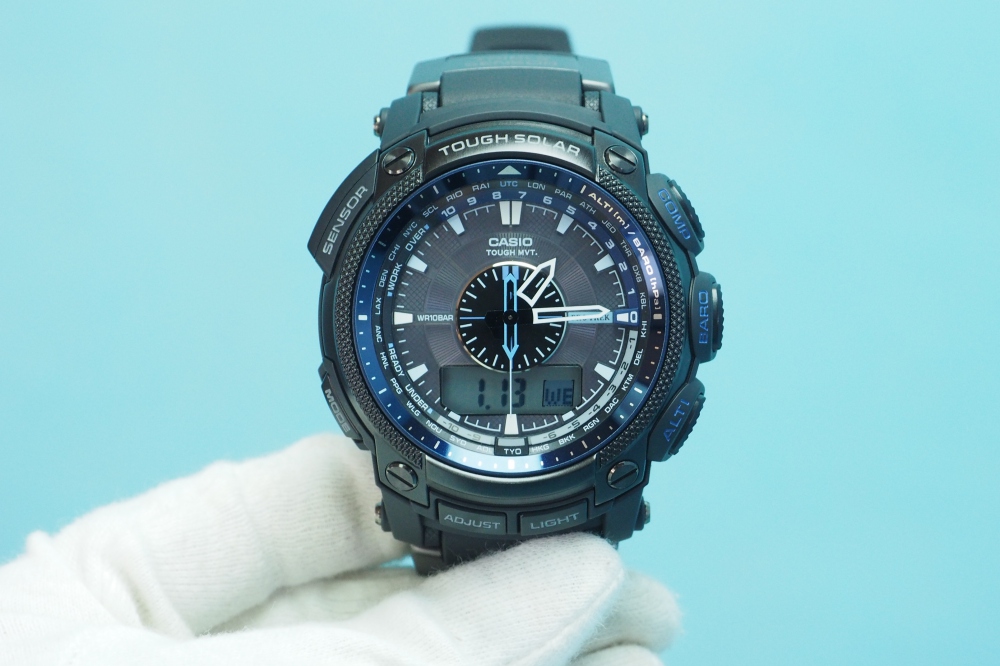 CASIO 腕時計 PROTREK プロトレック BLACK×BLUE SERIES タフソーラー 電波時計 MULTIBAND 6 PRW-5000Y-1JF メンズ、その他画像１