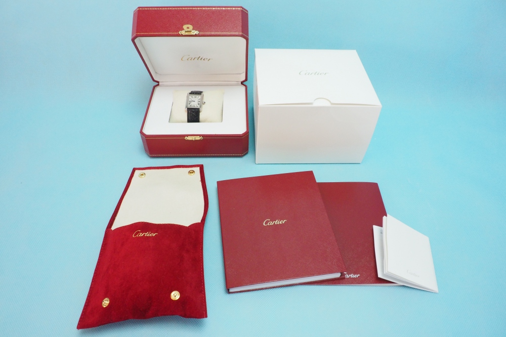 CARTIER カルティエ 腕時計 タンクソロ SM W5200005 黒革 クオーツ ホワイト レディース、買取のイメージ