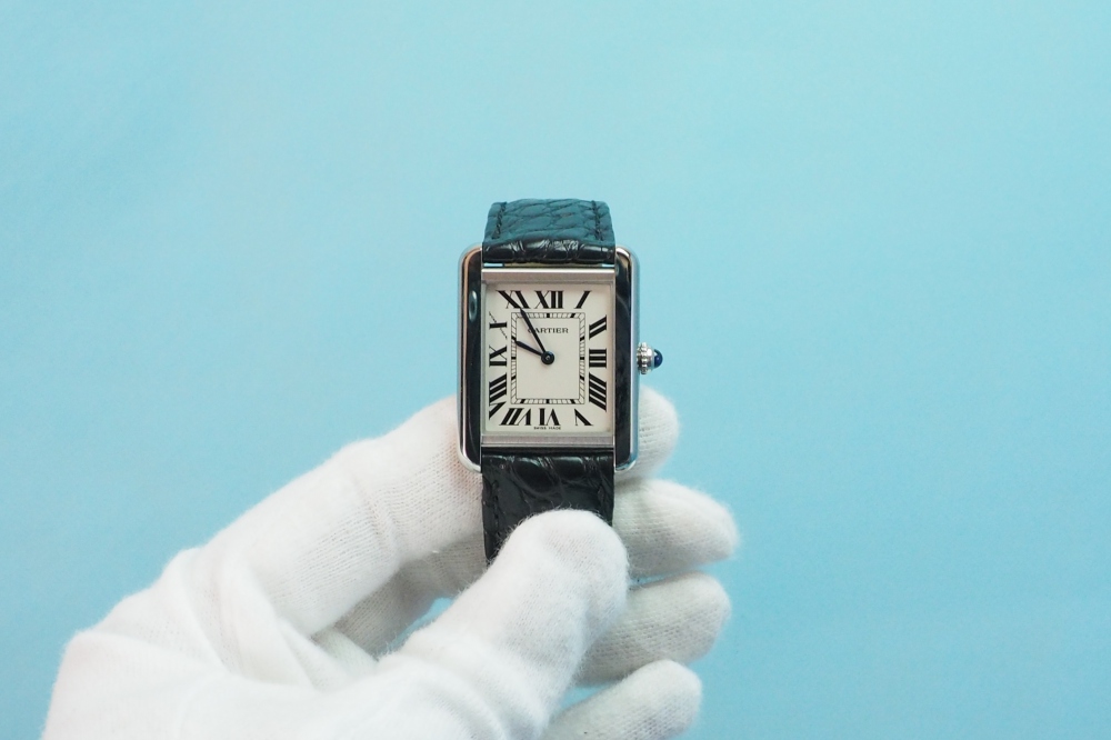 CARTIER カルティエ 腕時計 タンクソロ SM W5200005 黒革 クオーツ ホワイト レディース、その他画像１