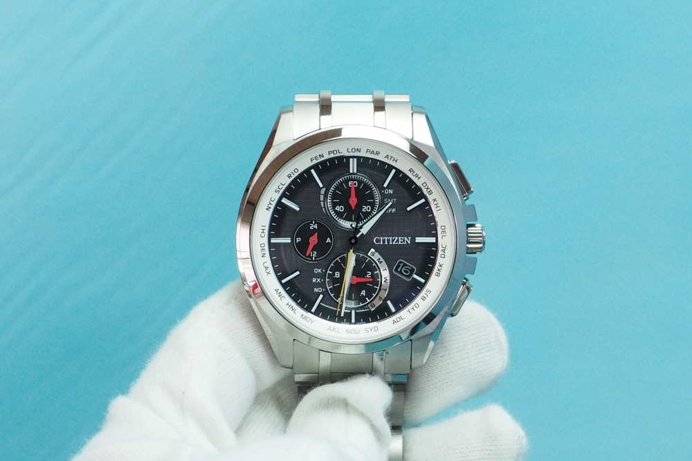CITIZEN 腕時計 ATTESA アテッサ エコ・ドライブ電波時計 ダイレクトフライト サンウルブズコラボレーションモデル AT8040-57F メンズ、その他画像１