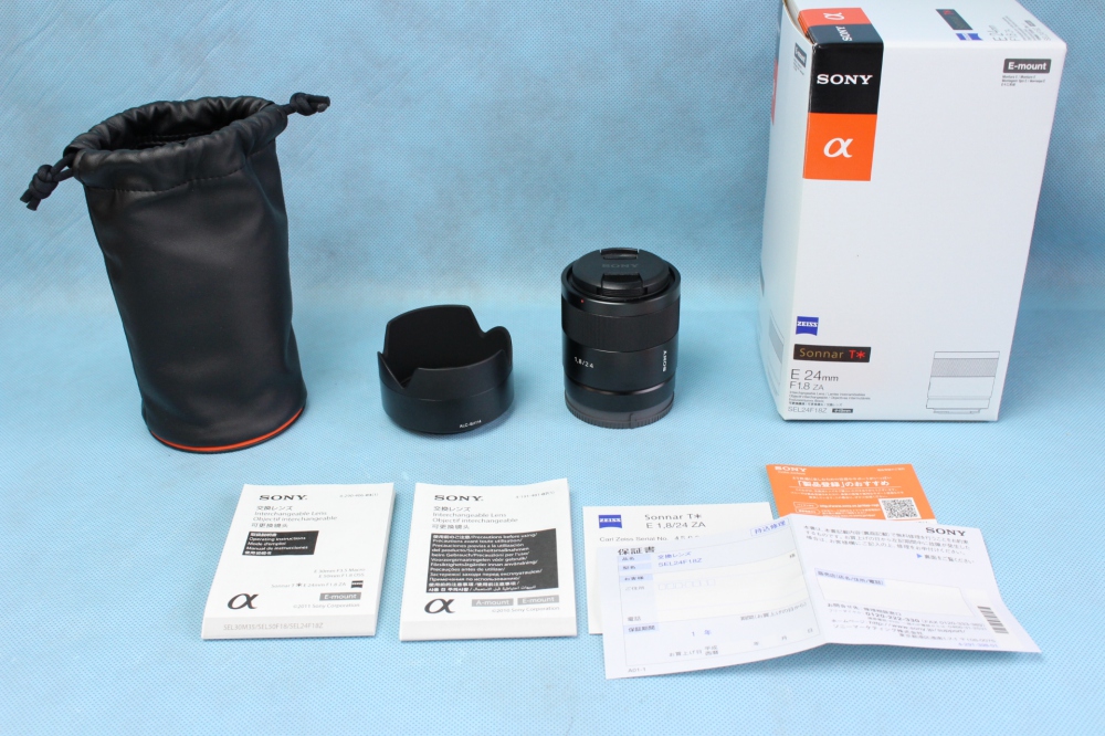 SONY 単焦点広角レンズ Sonnar T* E 24mm F1.8 ZA APS-Cフォーマット専用 SEL24F18Z、買取のイメージ