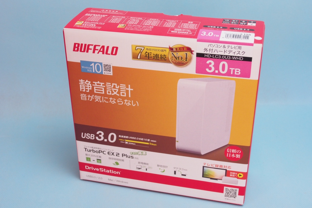 BUFFALO USB3.0用 外付けHDD 3TB ホワイト HD-LC3.0U3-WHD、買取のイメージ