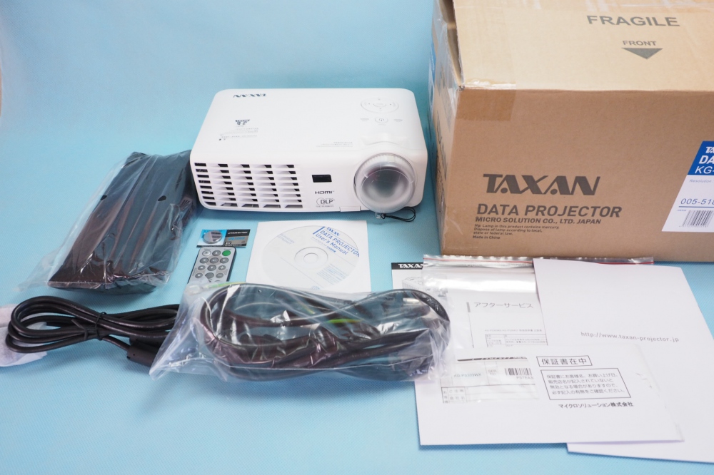 TAXAN データプロジェクター 3000lm 短焦点 WXGAリアル表示 1.9kg DLP方式 KG-PS303WX、買取のイメージ