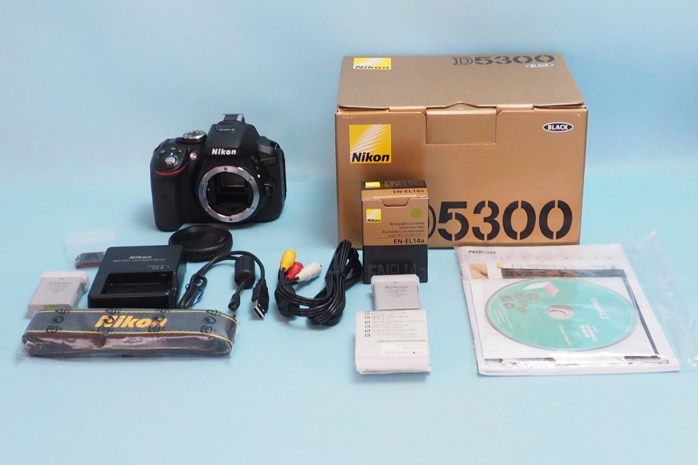 Nikon デジタル一眼レフカメラ D5300 ブラック 2400万画素 3.2型液晶 D5300BK + NE-EL14a、買取のイメージ