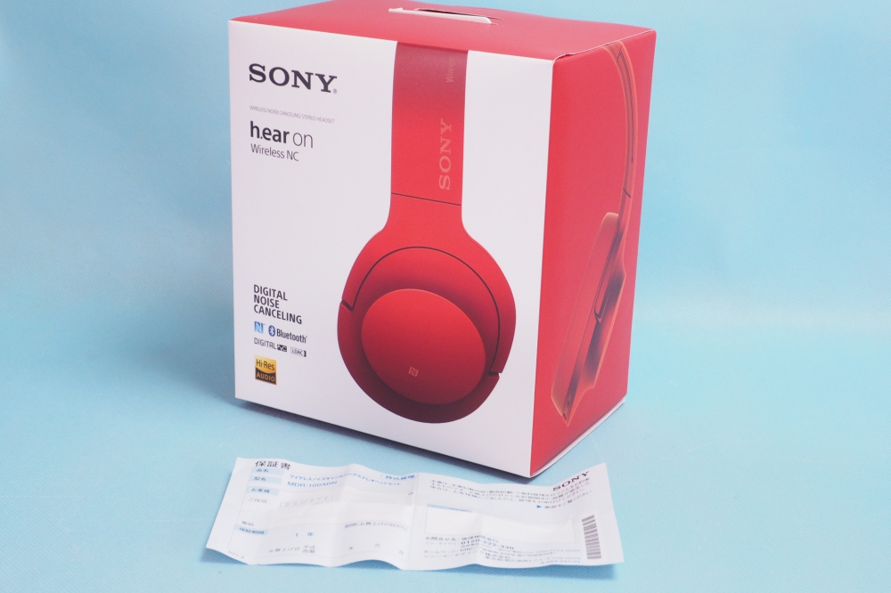 SONY h.ear on Wireless NC 密閉型ヘッドホン ハイレゾ音源対応 Bluetooth/ノイズキャンセリング対応 シナバーレッド MDR-100ABN/R、買取のイメージ