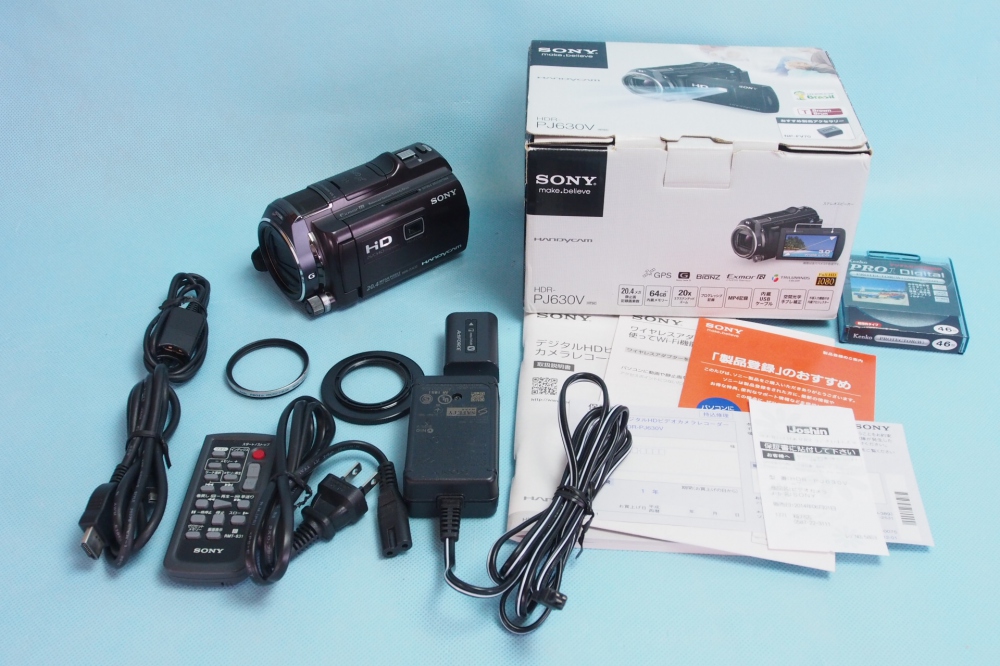 SONY ビデオカメラ HANDYCAM PJ630V 光学12倍 内蔵メモリ64GB ボルドーブラウン HDR-PJ630V-T、買取のイメージ