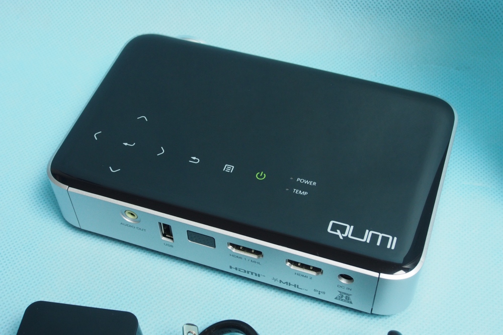 QUMI Q6-BKブラック 超軽量475g 高輝度800ルーメン LEDモバイルプロジェクター WXGA 720P Wi-Fi内蔵 インターネット接続可 MHL接続対応、その他画像１