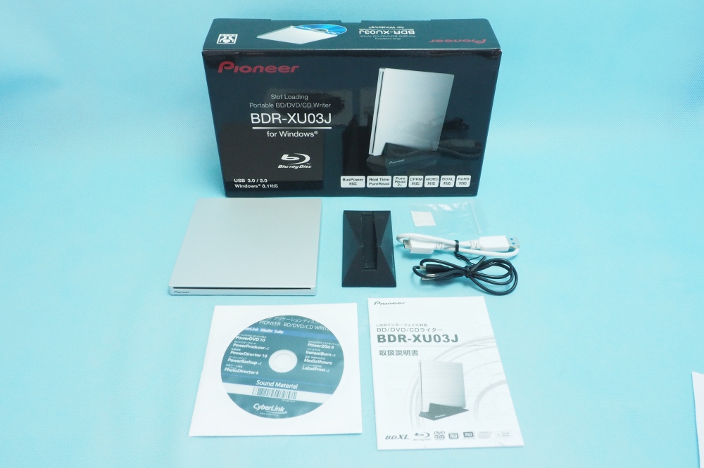 パイオニア(Pioneer) Windows対応 スロットイン方式 BDXL対応 外付型ポータブル USB3.0接続 BD/DVD/CDライター シルバー BDR-XU03J、買取のイメージ