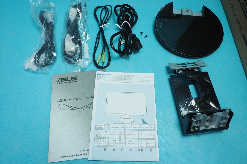 ASUS ゲーミングモニター24型 フルHDディスプレイ (応答速度1ms/HDMI,DVI,D-sub/スピーカー内蔵/VESA規格) VE248HR、その他画像２