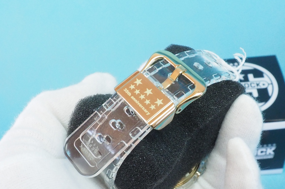 カシオ CASIO 腕時計 G-SHOCK ジーショック 35周年記念モデル GLACIER GOLD クリアスケルトンDW-5035E-7JR メンズ   、その他画像３