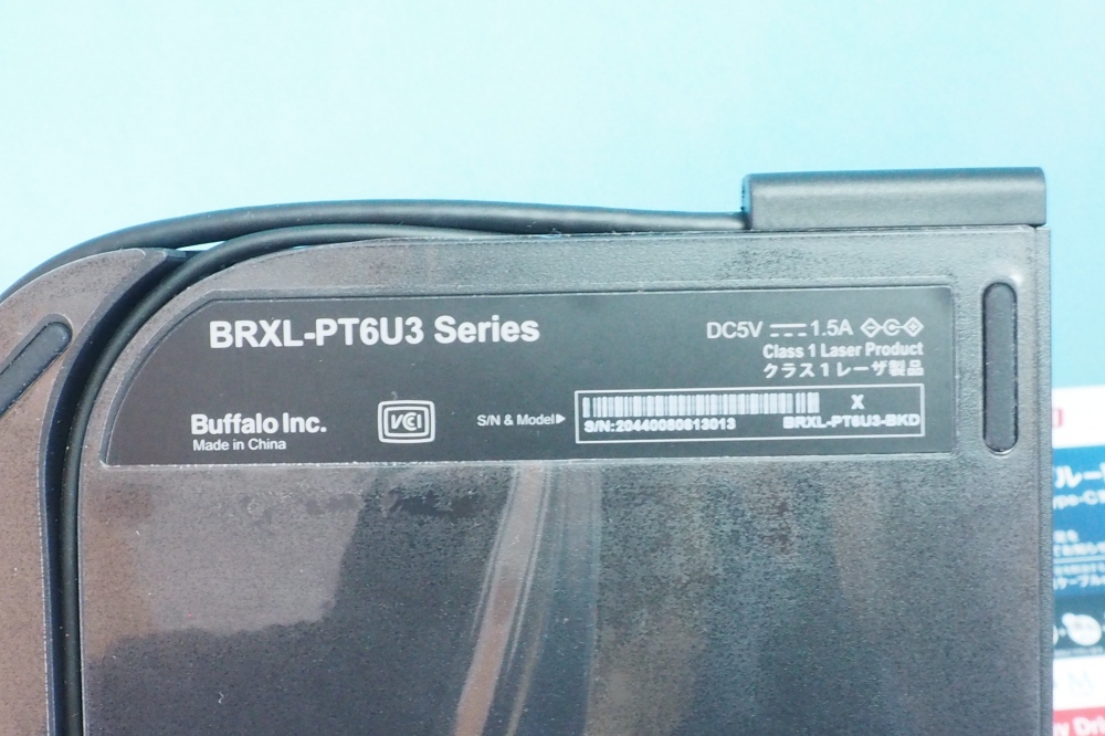 BUFFALO BDXL対応 USB3.0用ポータブルブルーレイドライブ スリムタイプ ブラック BRXL-PT6U3-BKD、その他画像２