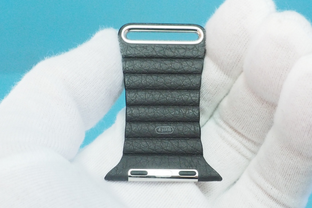 Apple Watch 42mm ケース用 チャコールグレイ レザーループ  純正　バンド　ベルト　M、その他画像１
