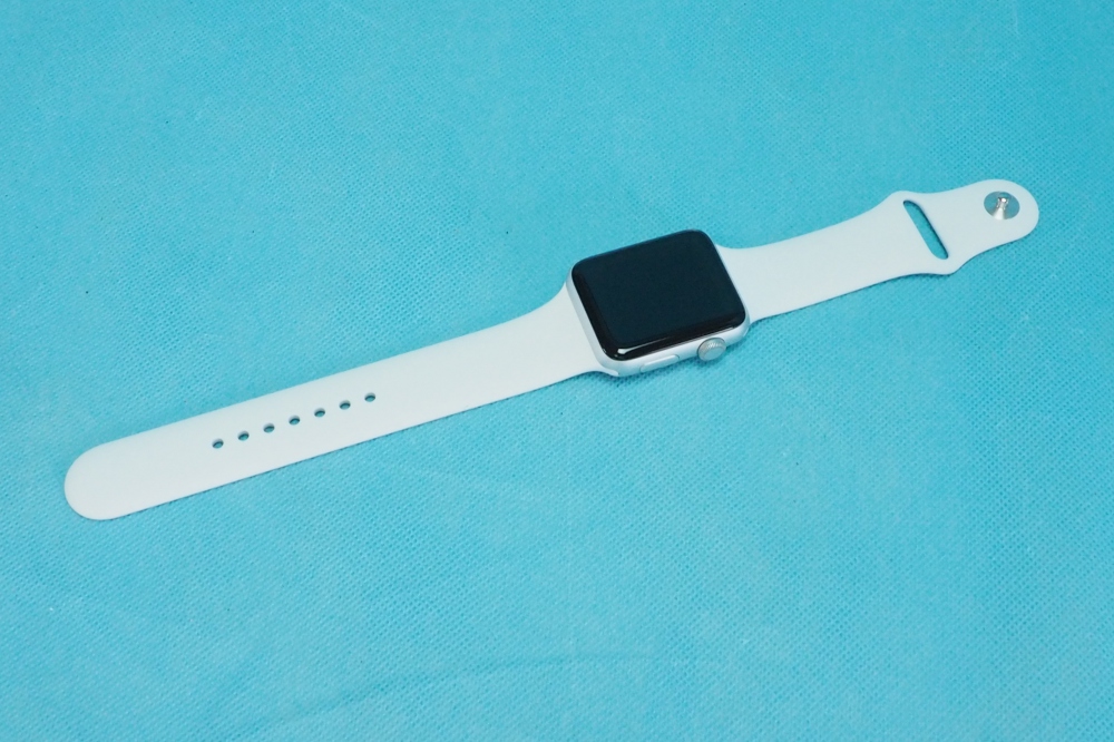 Apple Watch Series 3 GPSモデル 42mm シルバー アルミニウムケース ホワイト スポーツバンド MTF22J/A、その他画像１