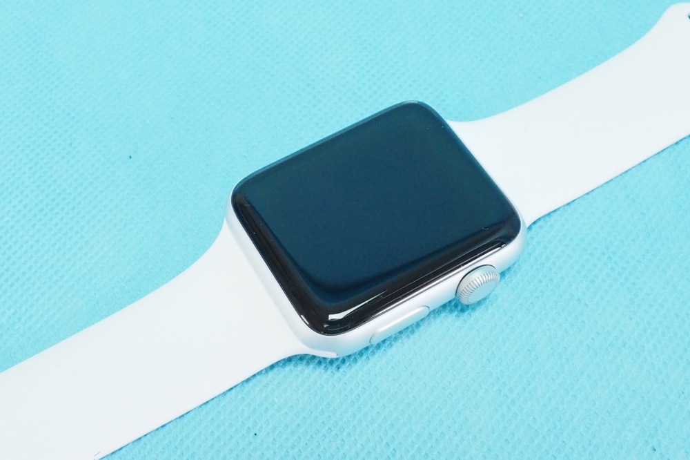 Apple Watch Series 3 GPSモデル 42mm シルバー アルミニウムケース ホワイト スポーツバンド MTF22J/A、その他画像２