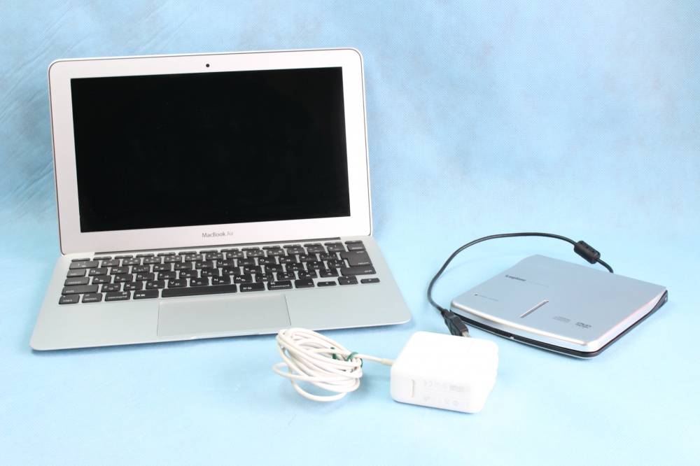 Apple MacBook Air 11.6 1.6GHz i5 4GB SSD128GB Mid 2011 充放電回数50回 + Logitec USB DVD-ROM DRIVE、買取のイメージ