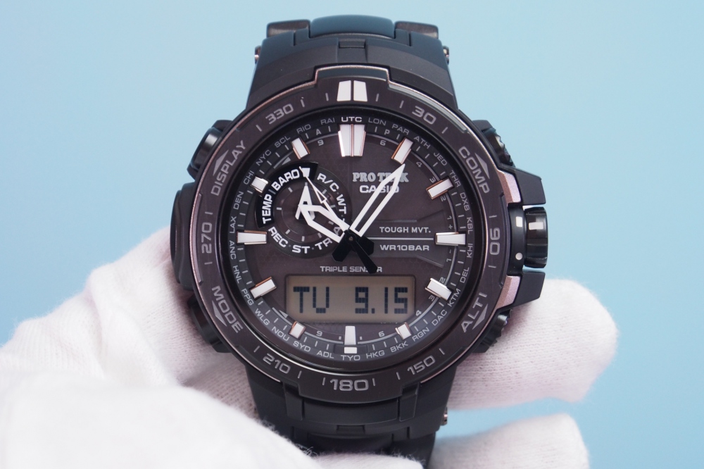 CASIO 腕時計 PROTREK BLACK TITAN LIMITED 世界6局電波対応ソーラーウォッチ PRW-6000YT-1JF メンズ、その他画像１