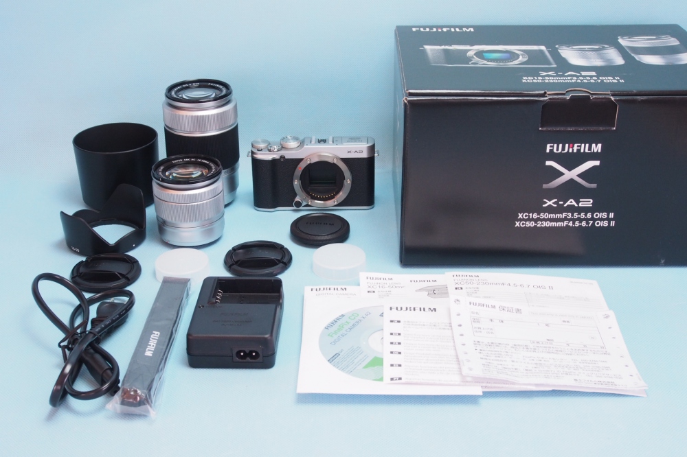 FUJIFILM デジタルカメラミラーレス一眼 X-A2Wズームレンズキット シルバー X-A2S1650II/50230II、買取のイメージ