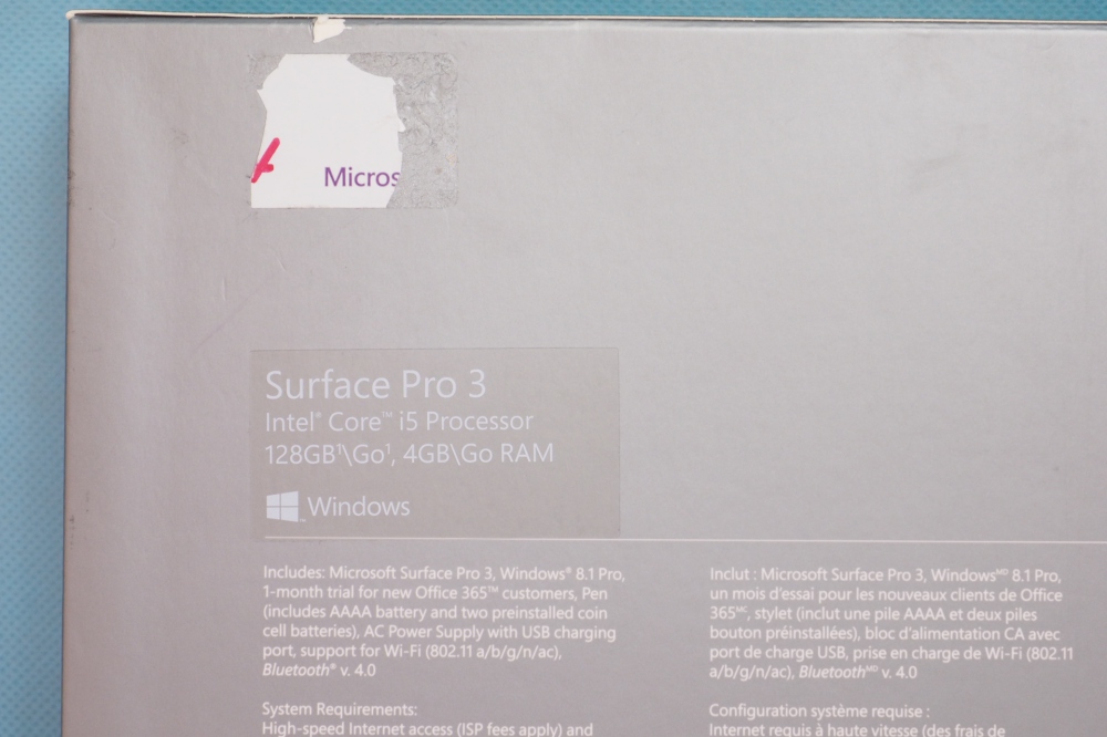 Microsoft Surface Pro3 i5 128GB MQ2-00001 海外版、その他画像３