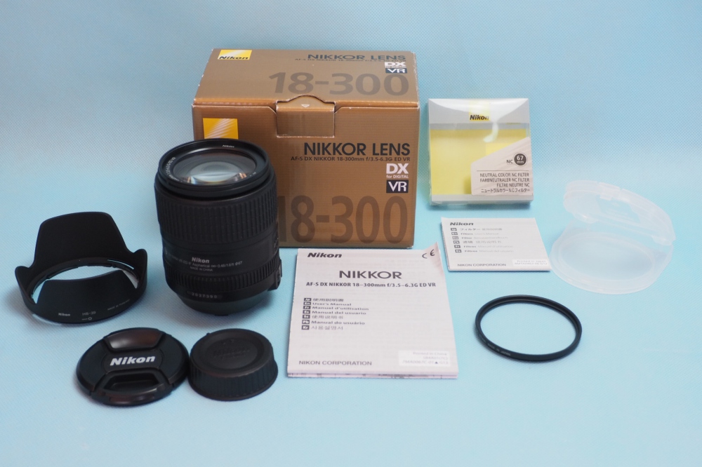 Nikon 高倍率ズームレンズ AF-S DX NIKKOR 18-300mm f/3.5-6.3G ED VR ニコンDXフォーマット専用 + 67mm フィルター + レンズフード、買取のイメージ