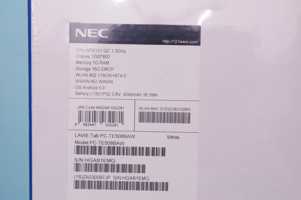 NEC PC-TE508BAW LAVIE Tab E、その他画像３