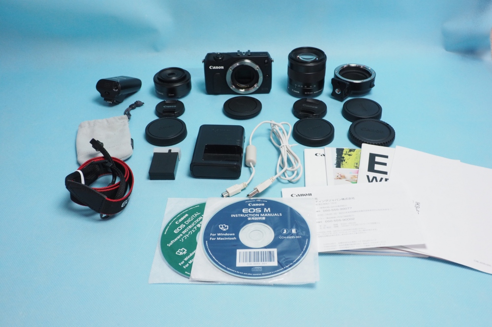 Canon ミラーレス一眼カメラ EOS M ダブルレンズキット ブラック EOSMBK-WLK、買取のイメージ